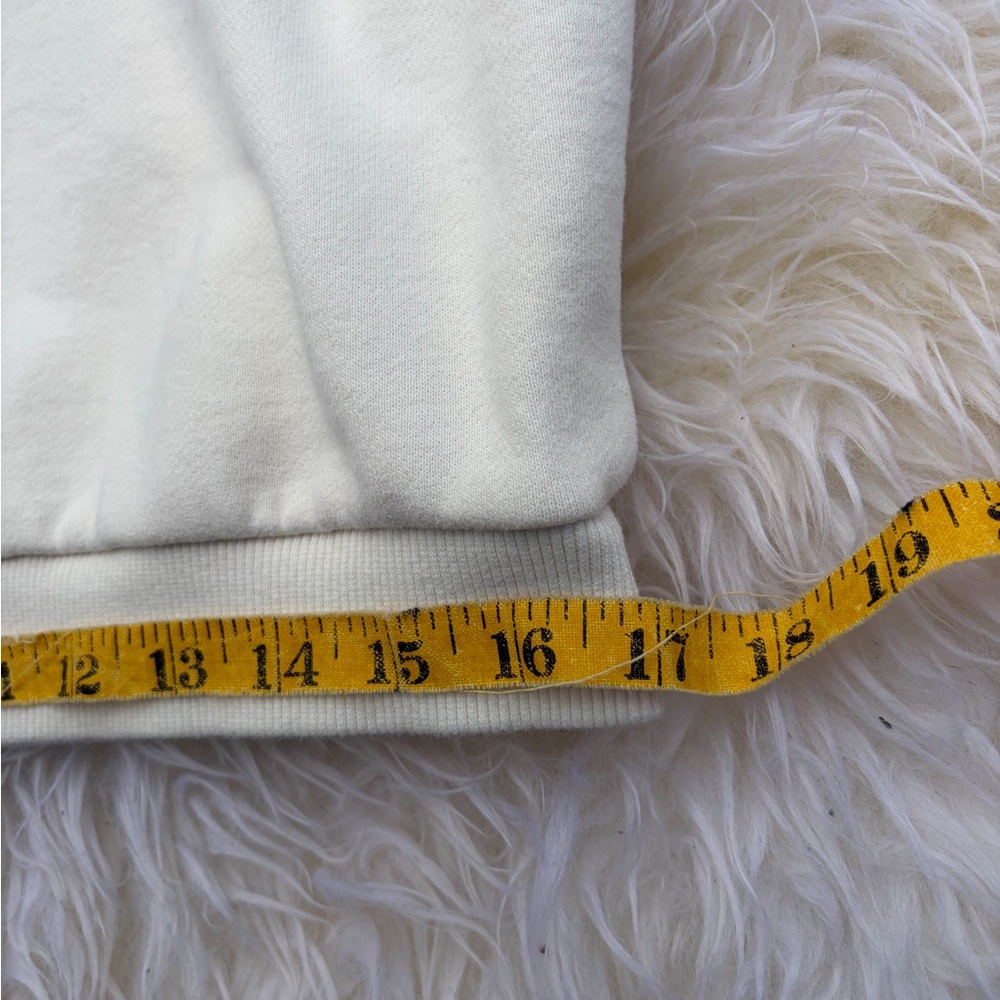 Marine Layer Cream Crewneck Sweater with Rainbow Stripes - Picture 5 of 6
